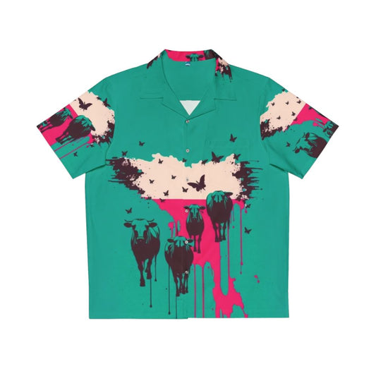 Wild Cows Hawaiian Shirt featuring cows and outdoor adventure