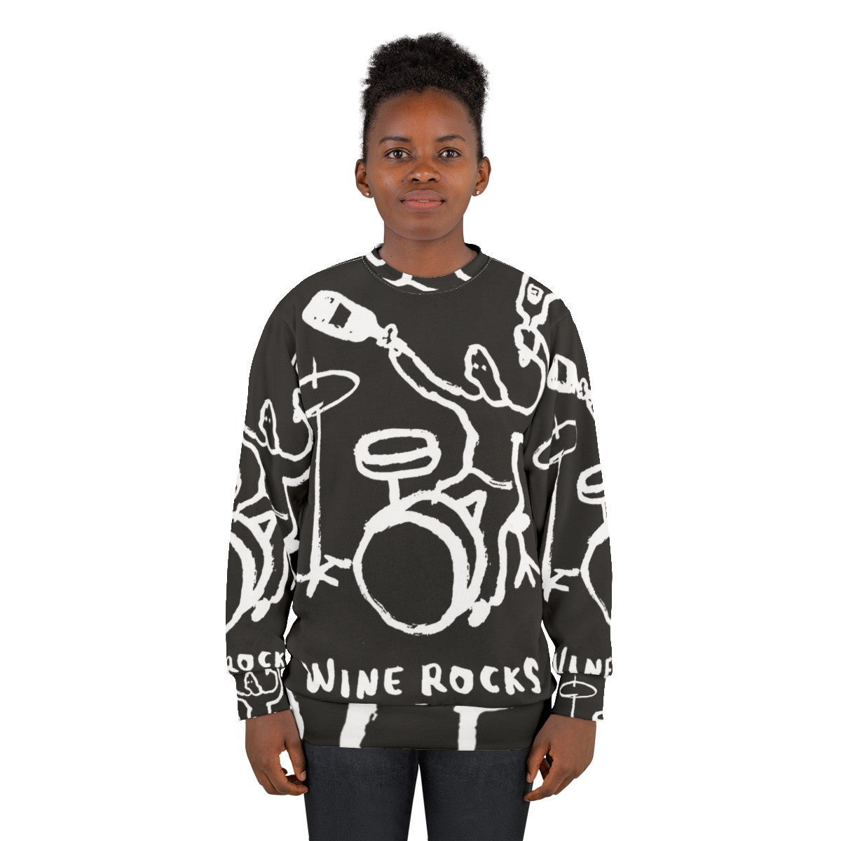 Rocks Wine Sweatshirt - Music Lover's Essential - women