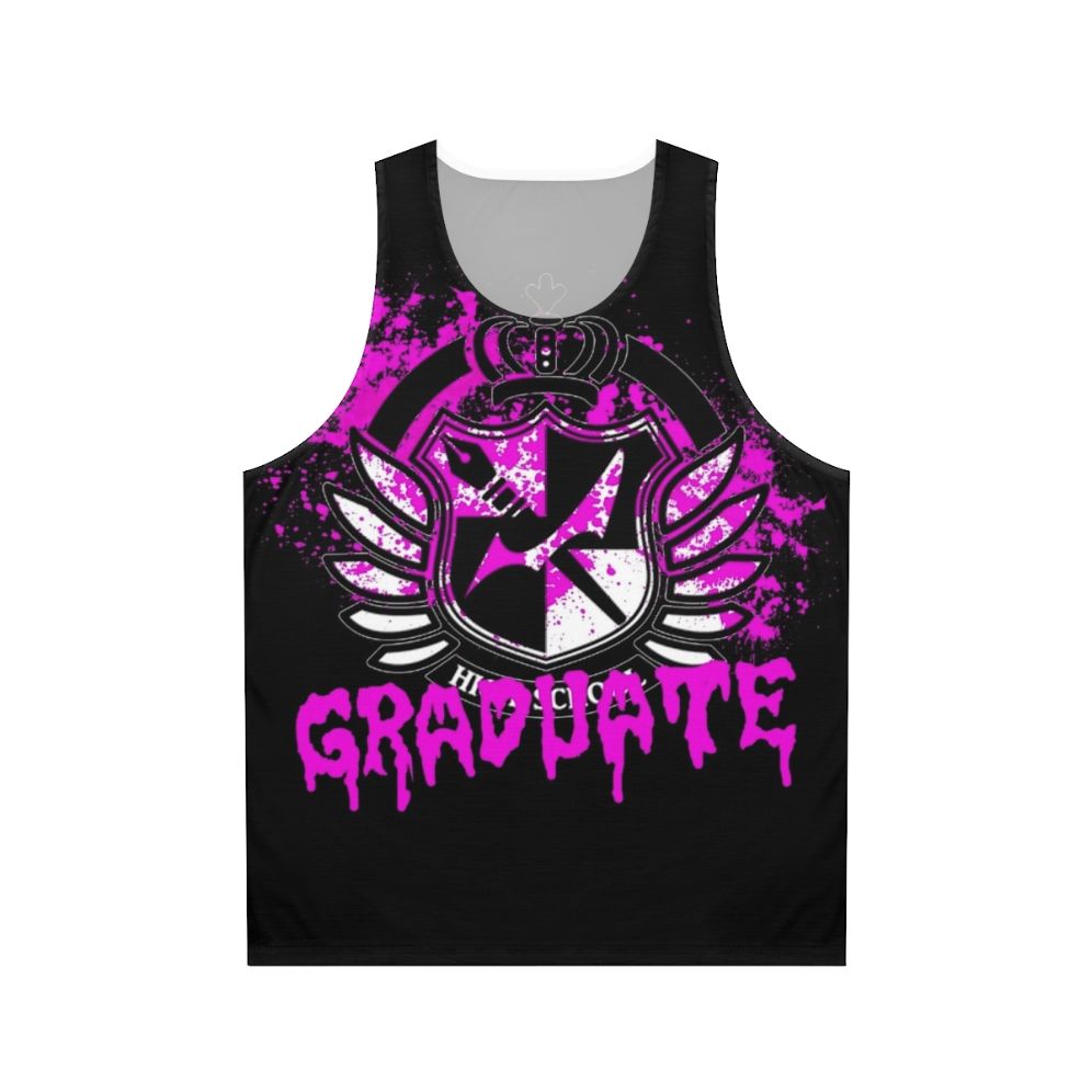 Danganronpa Unisex Tank Top with Graduate of Hope's Peak Academy Design