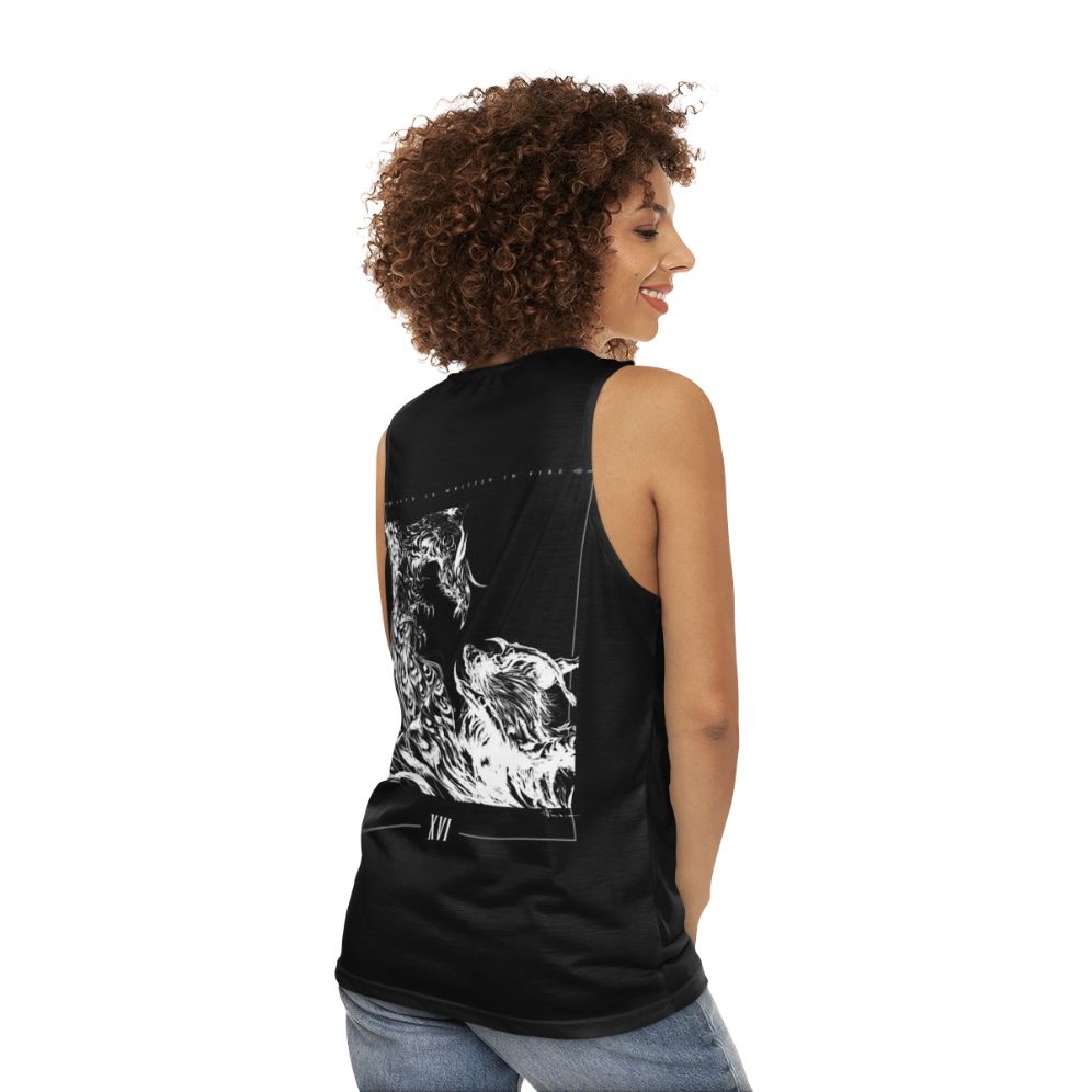 Final Fantasy XVI Fate Monochrome Unisex Tank Top - women back