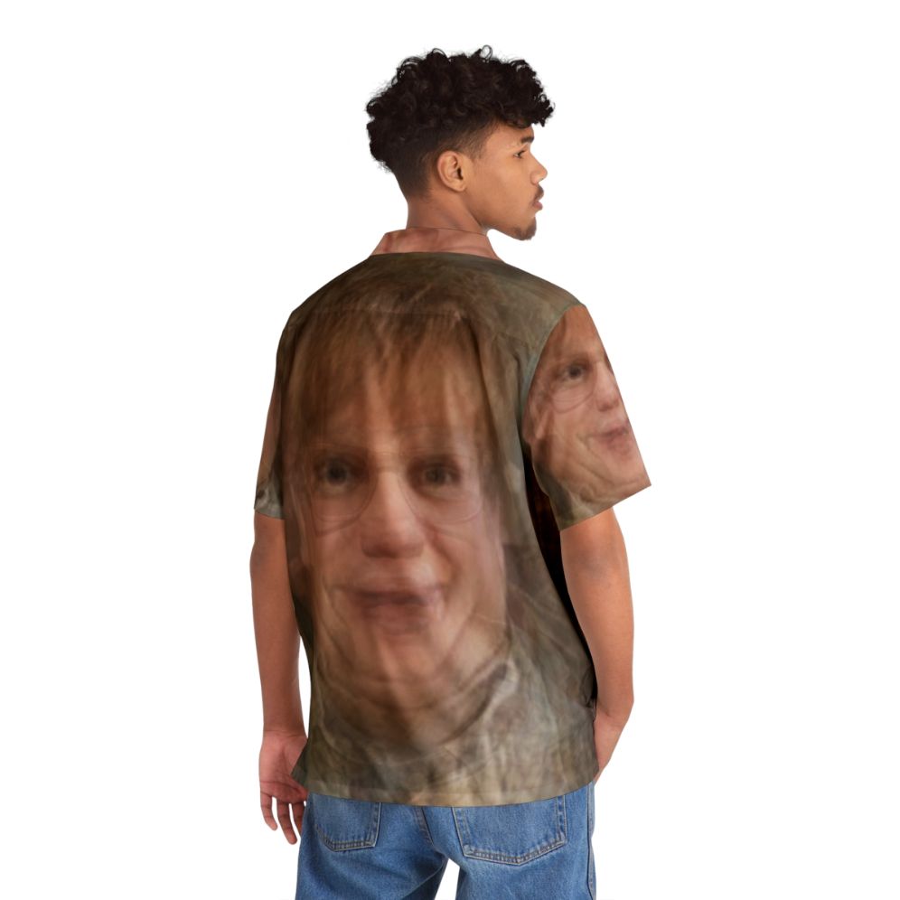 Chris Farley Portrait Hawaiian Shirt with Blurred Movement Effect - People Back