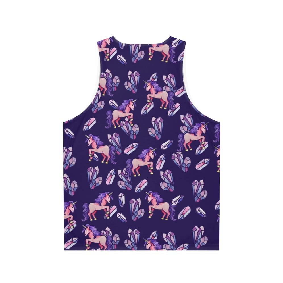 Magical unicorn crystal unisex tank top - Back