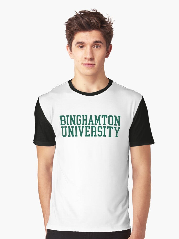 Binghamton University Varsity Font Graphic T-Shirt - Men