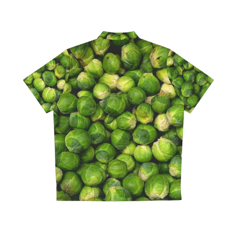 Brussels sprouts patterned Hawaiian style shirt - Back