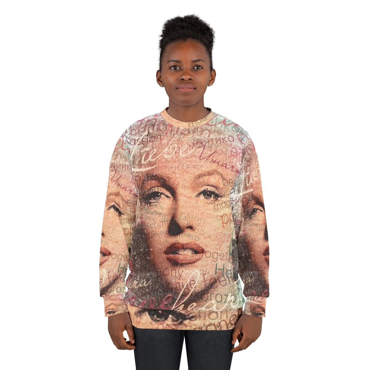 Marilyn Monroe Words Portrait Sweatshirt - women