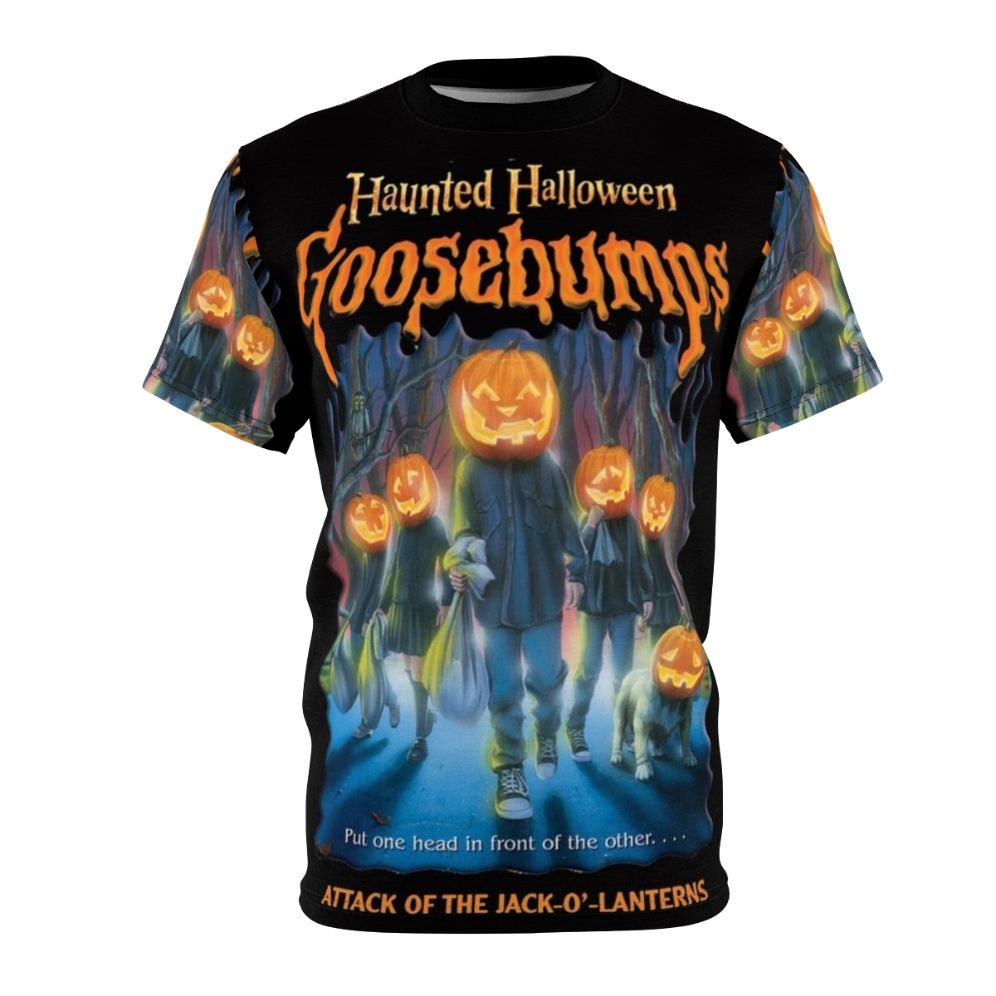 Haunted Halloween t-shirt with a scary monster design inspired by the Goosebumps book series