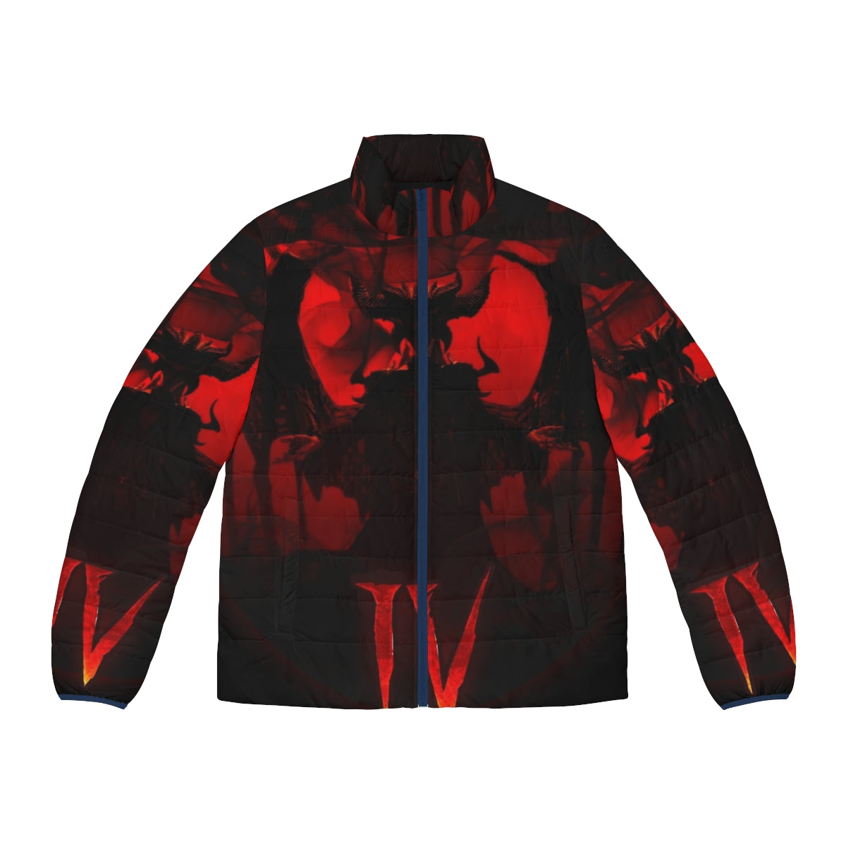 Diablo 4 Lilith Puffer Jacket featuring the Lord of Hatred design