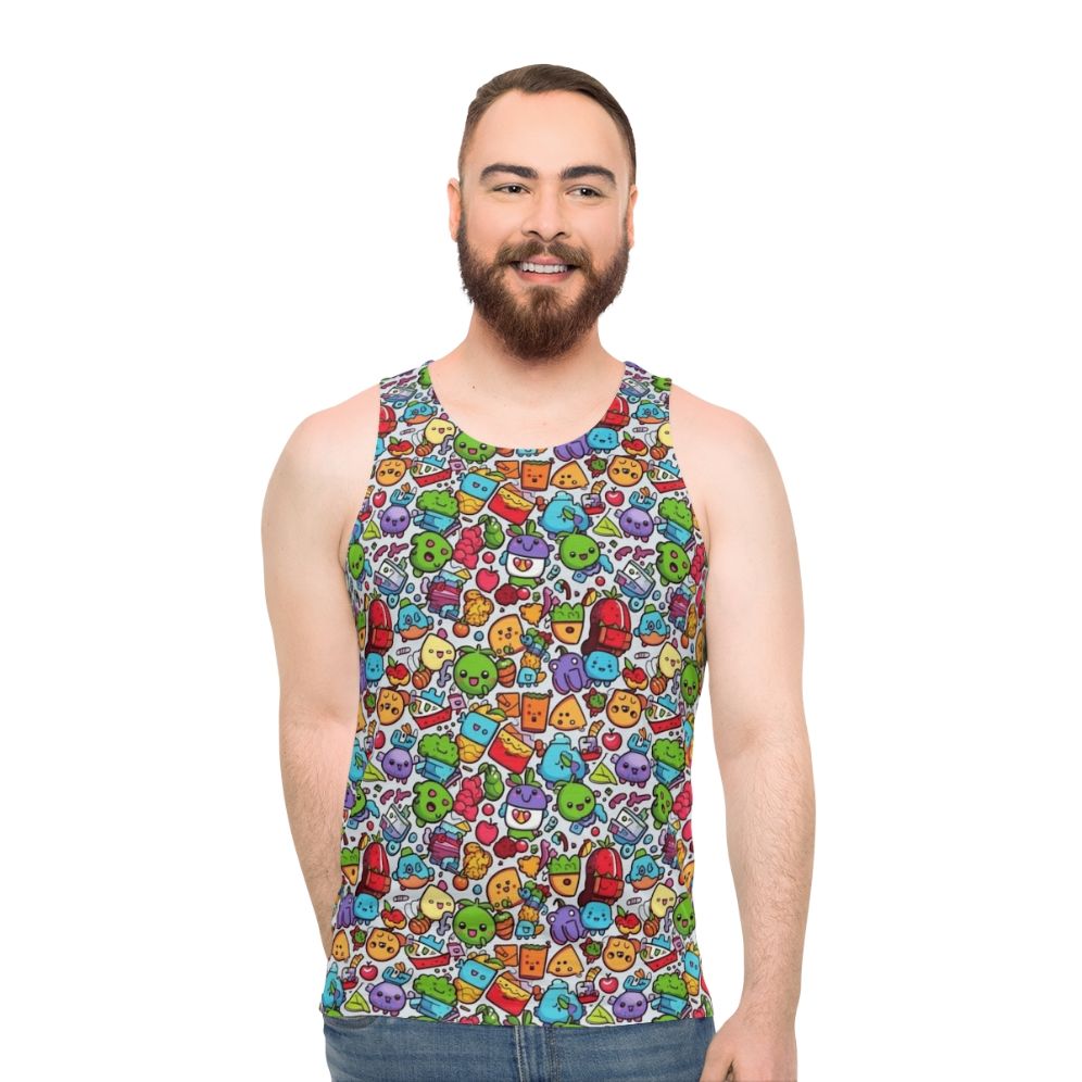 Hobbies Unisex Cartoon Tank Top with Abstract Pattern - men