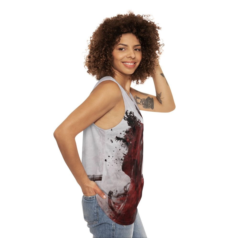 Bloodborne vector design high quality unisex tank top - women side