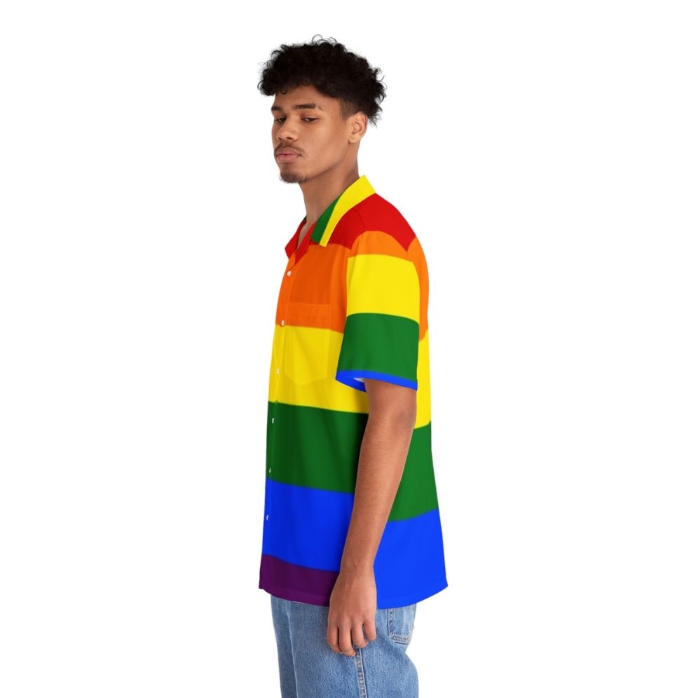 Colorful LGBTQ+ rainbow Hawaiian shirt - People Left