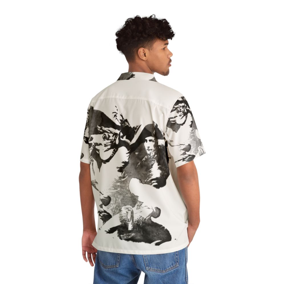 Napoleon Bonaparte wearing a stylish Hawaiian shirt with historical design elements - People Back