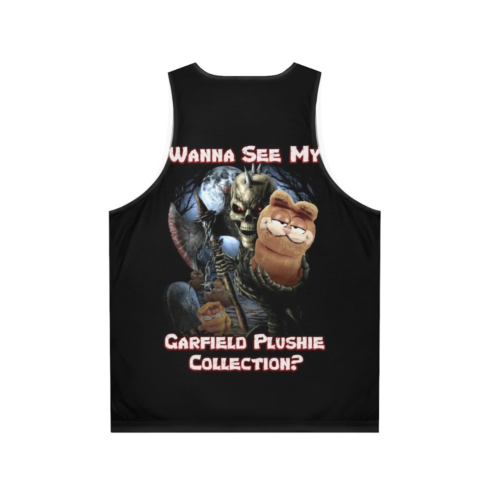 Quirky Garfield graphic unisex tank top - Back