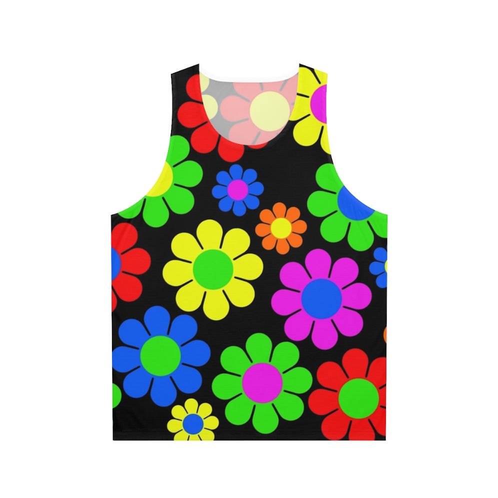 Hippy flower daisy spring pattern unisex tank top