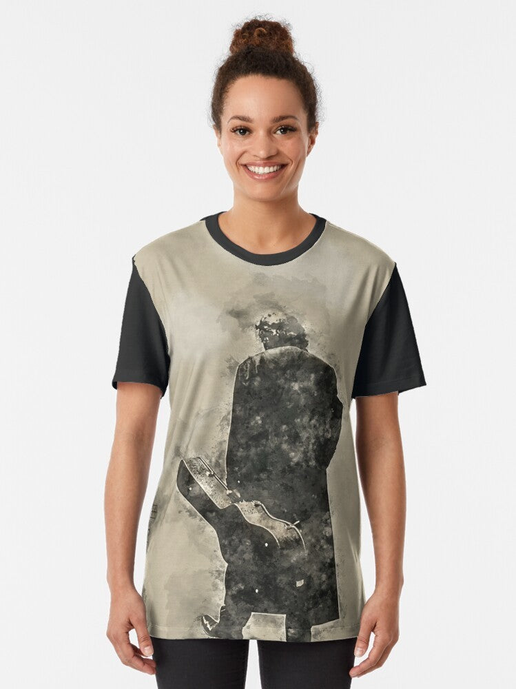 Johnny Cash "Man in Black" Graphic T-Shirt - Women