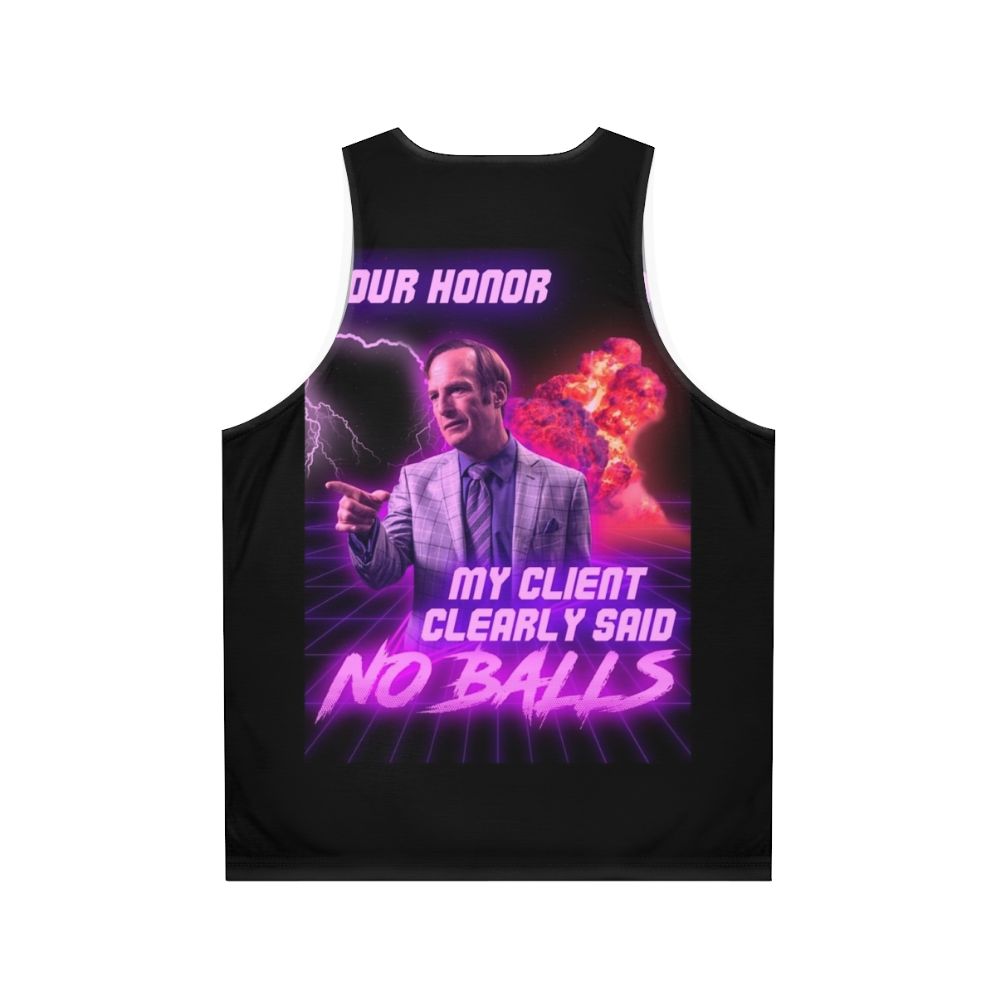 Unisex "No Balls" Funny Novelty Tank Top - Back