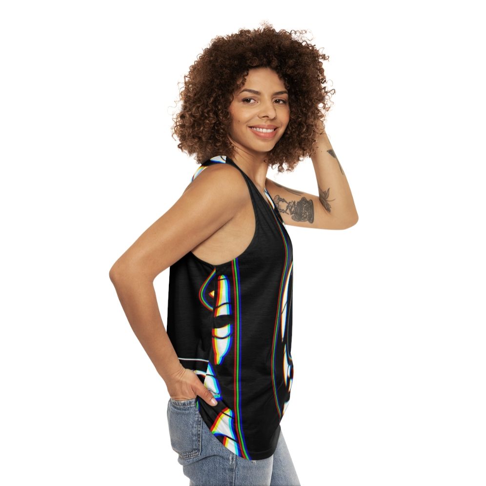 Trippy 3D eye unisex tank top - women side