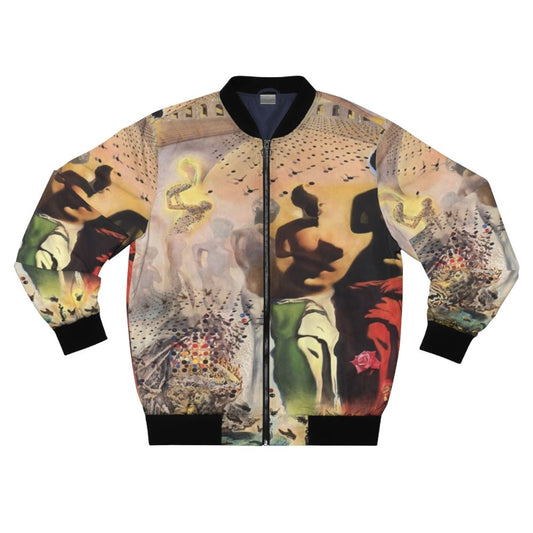 Salvador Dali's surrealist masterpiece "The Hallucinogenic Toreador" printed on a high-quality bomber jacket.