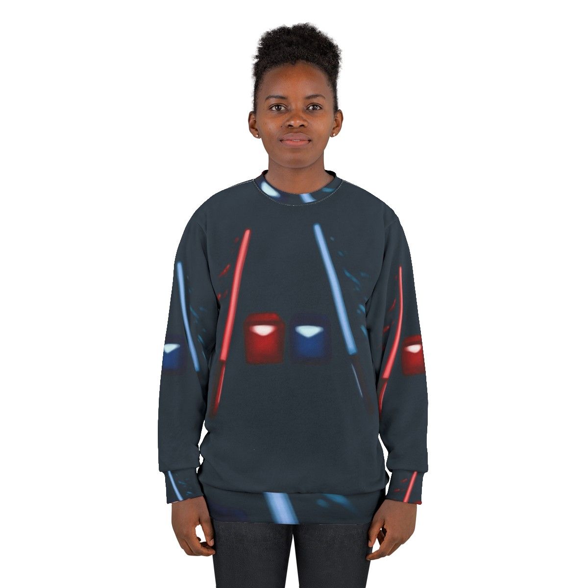 Artsy Beat Saber Virtual Reality Gaming Sweatshirt - women