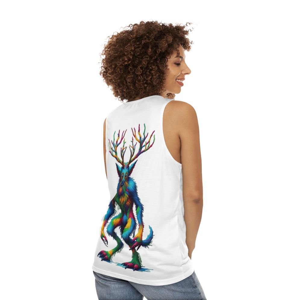 Embroidered Wendigo Unisex Tank Top - women back