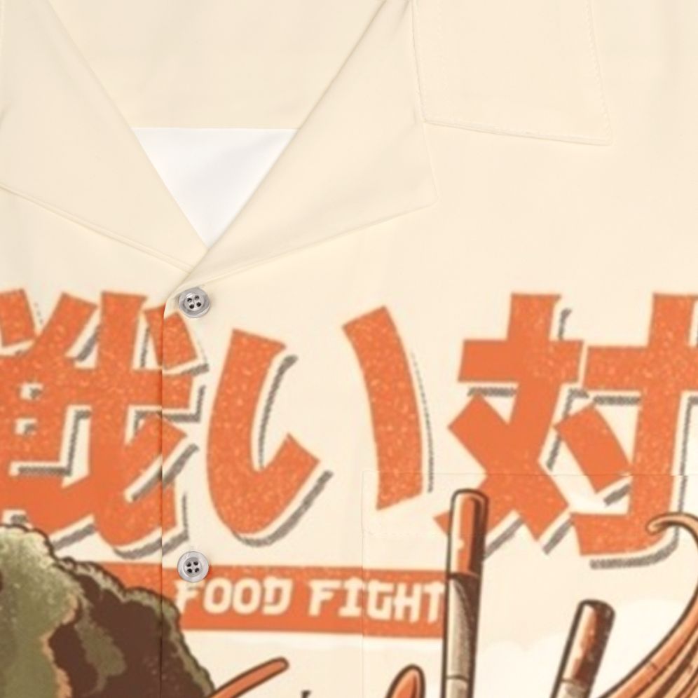 Brocco Vs Ramen Kaijus Anime Hawaiian Shirt - Detail