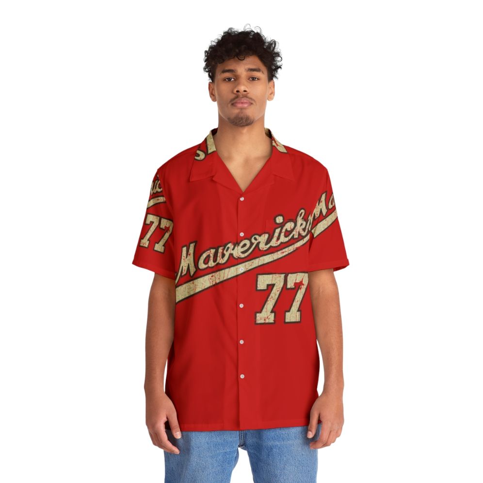 Vintage 1970s Portland Mavericks Hawaiian Baseball Shirt - People Front