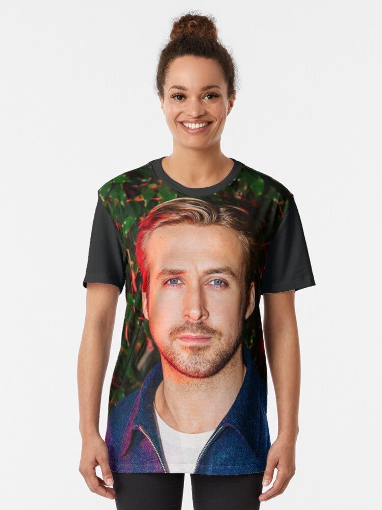 Ryan Gosling wearing a graphic t-shirt from the movie Drive - Women