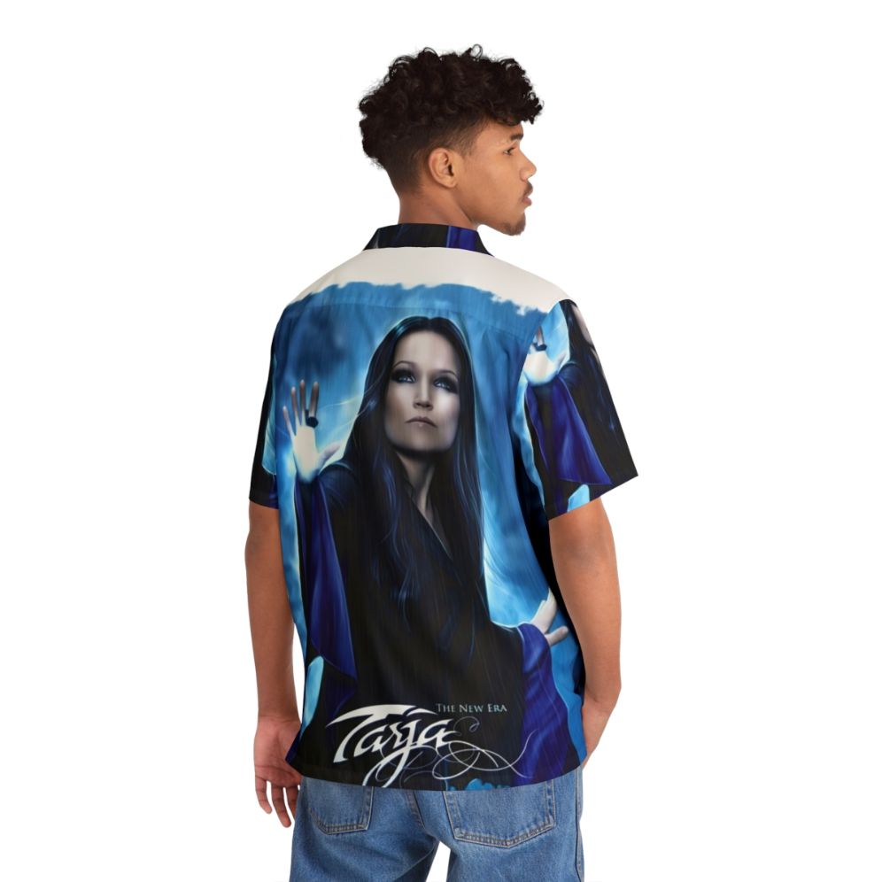 Tarja Turunen Nightwish Hawaiian Shirt featuring the metal band's iconic logo and members - People Back