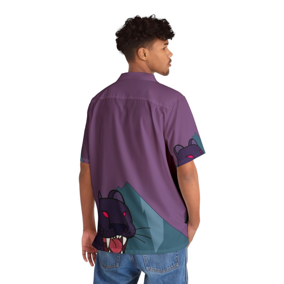 Panther Dark Violet Gravity Falls Hawaiian Shirt - People Back