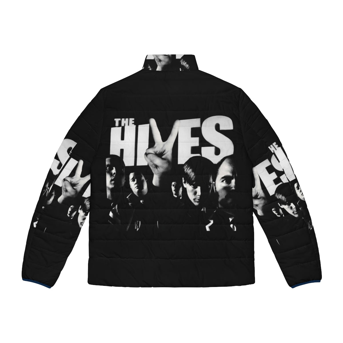 The Hives Vintage Puffer Jacket featuring band inspired design - Back