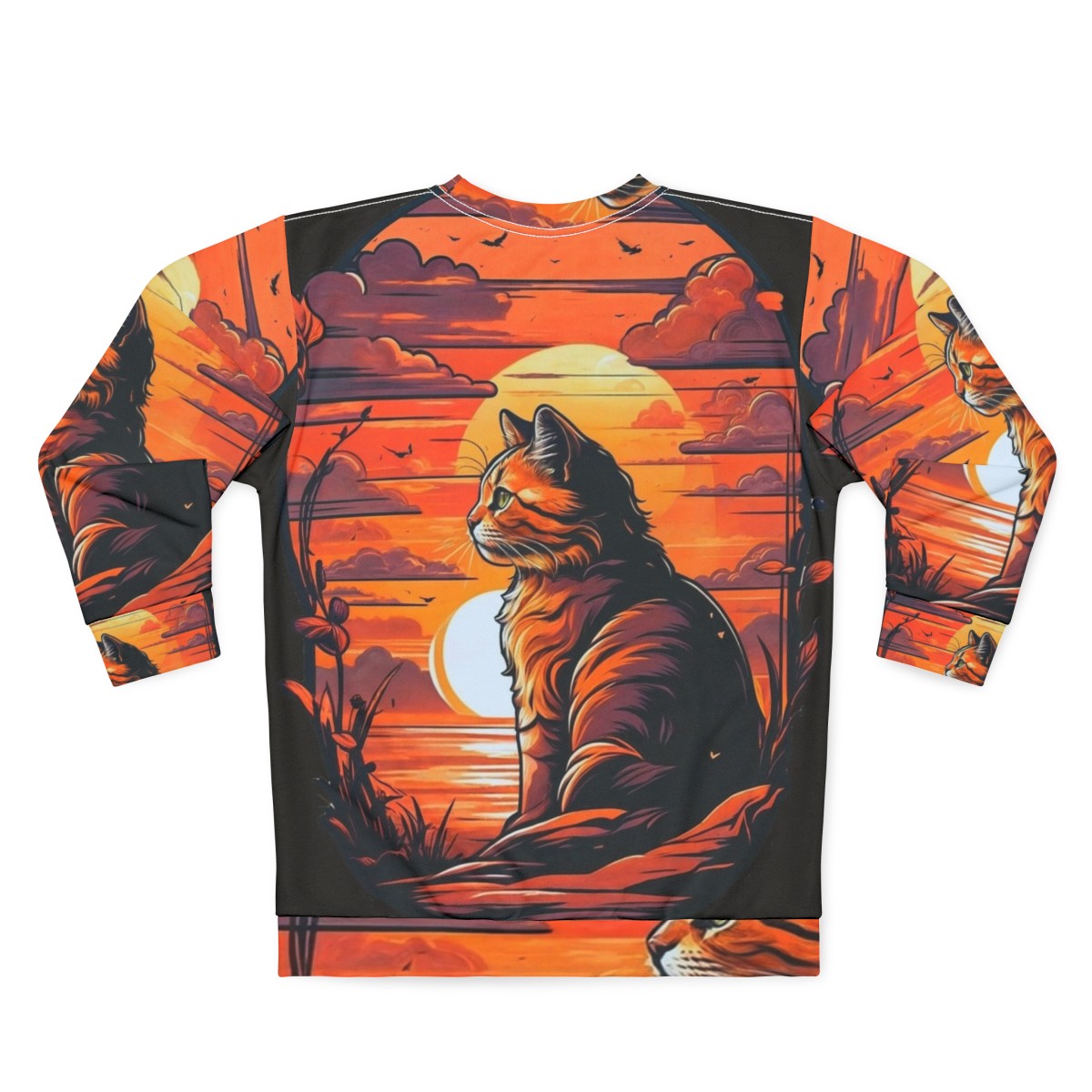 Sunset Cat 2 Sweatshirt - Back