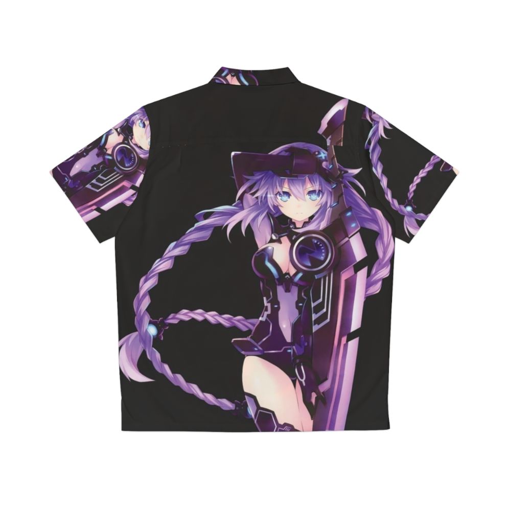 Purple Heart character from Hyperdimension Neptunia video game on a Hawaiian shirt - Back