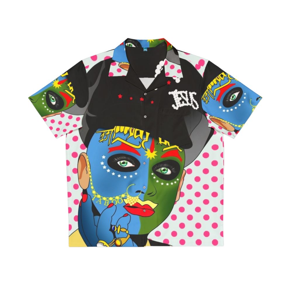 Colorful Hawaiian Shirt with Leigh Bowery and Pop Art Inspired Graphics