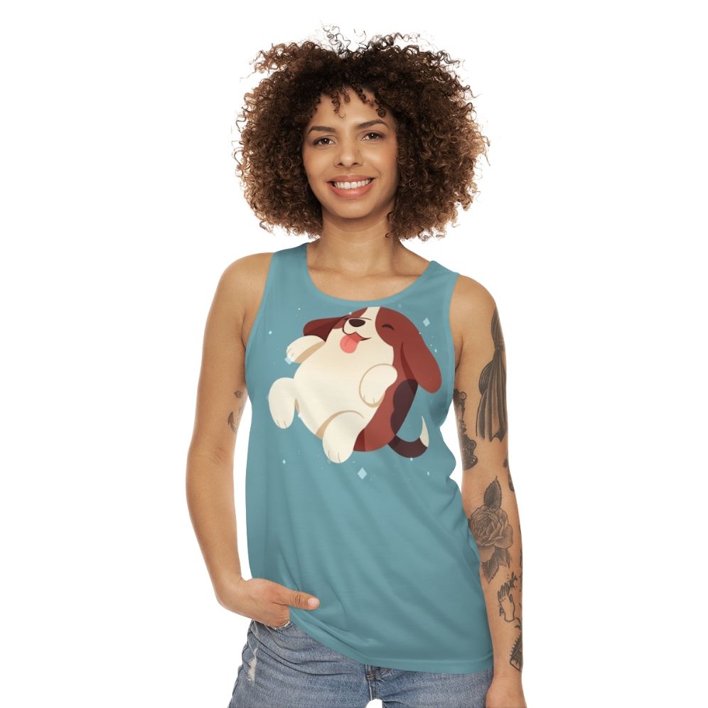 Beagle puppy on adorable unisex tank top - women