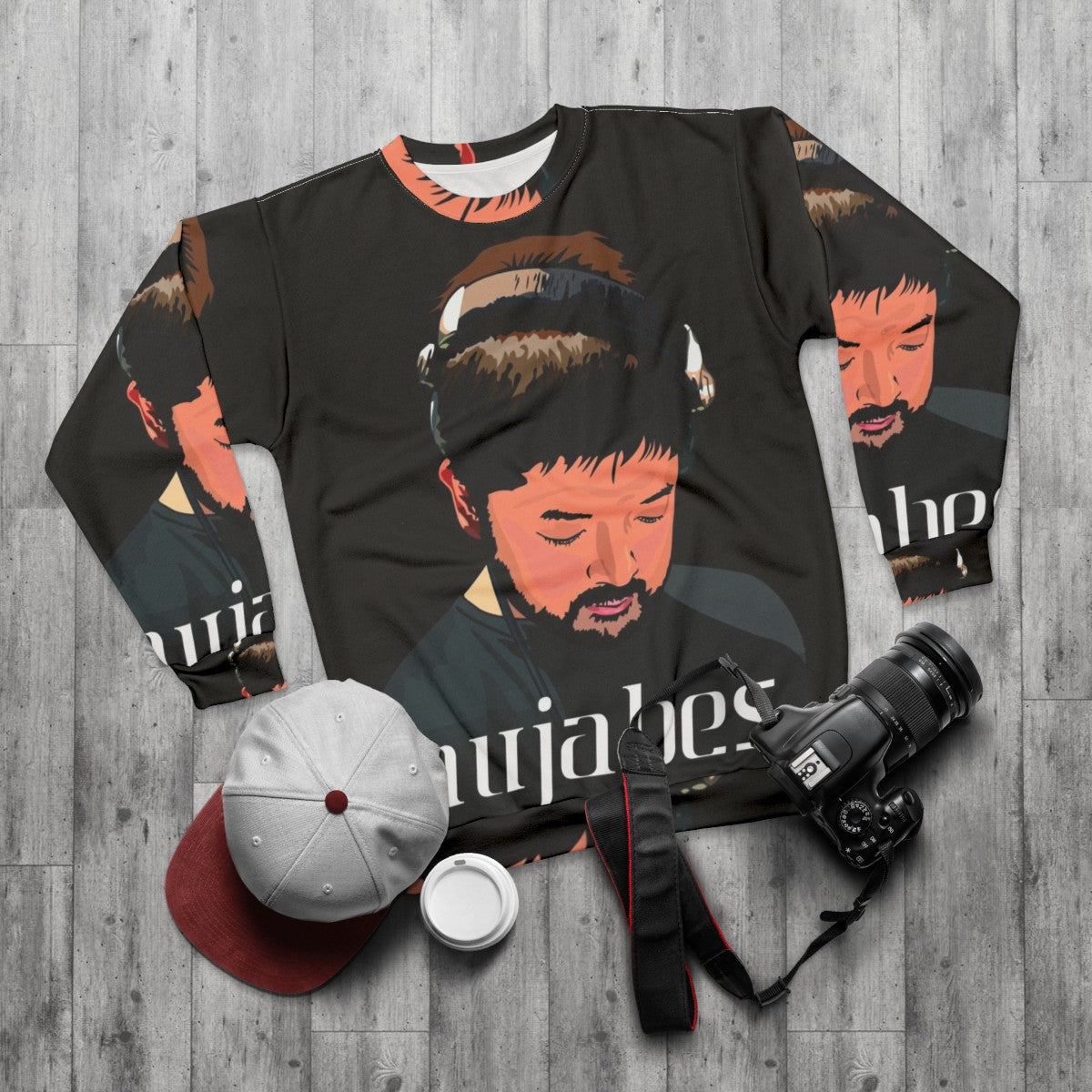 Nujabes Japanese Music Sweatshirt - flat lay