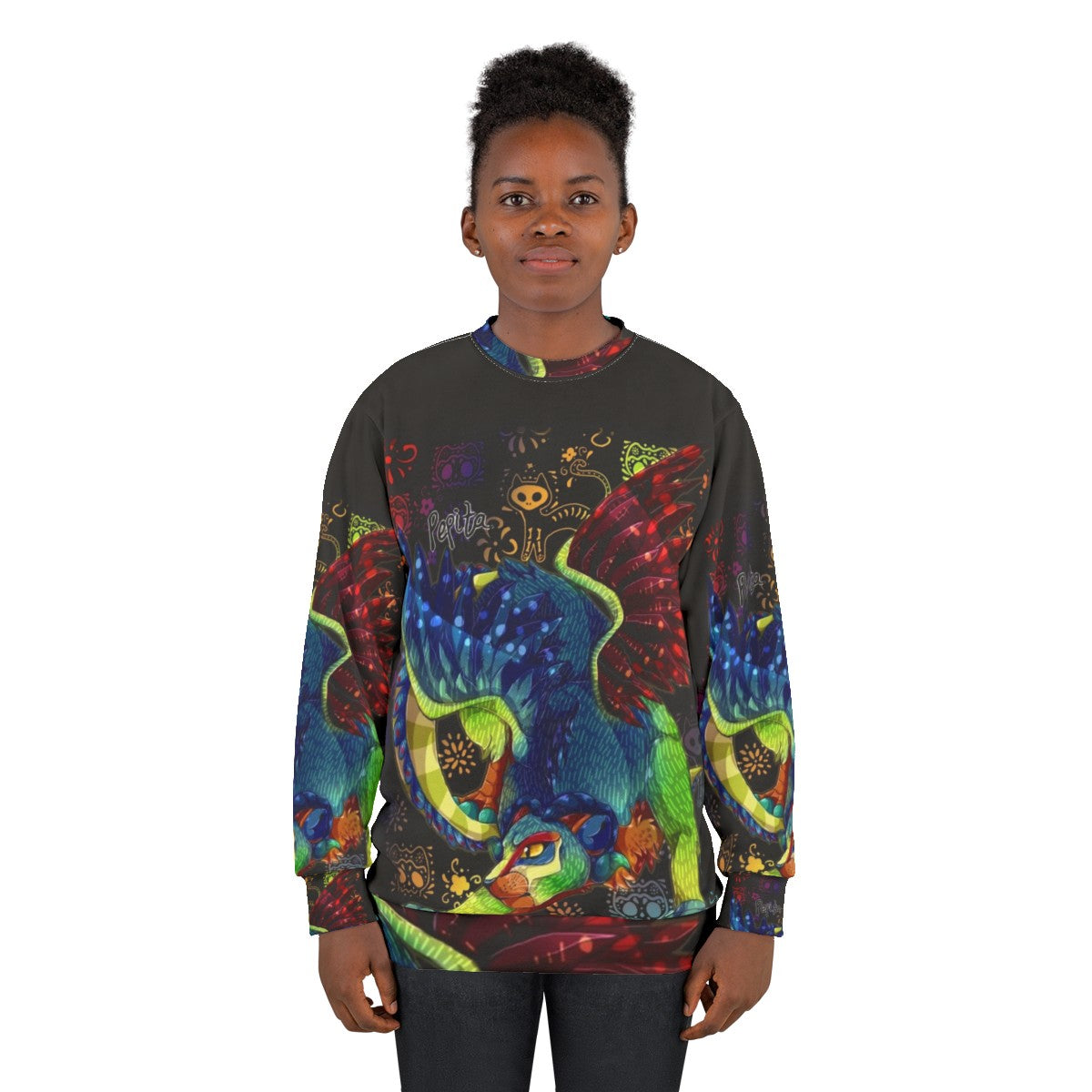 Pepita the Alebrije Coco Movie Inspired Feline Cat Sweatshirt - women