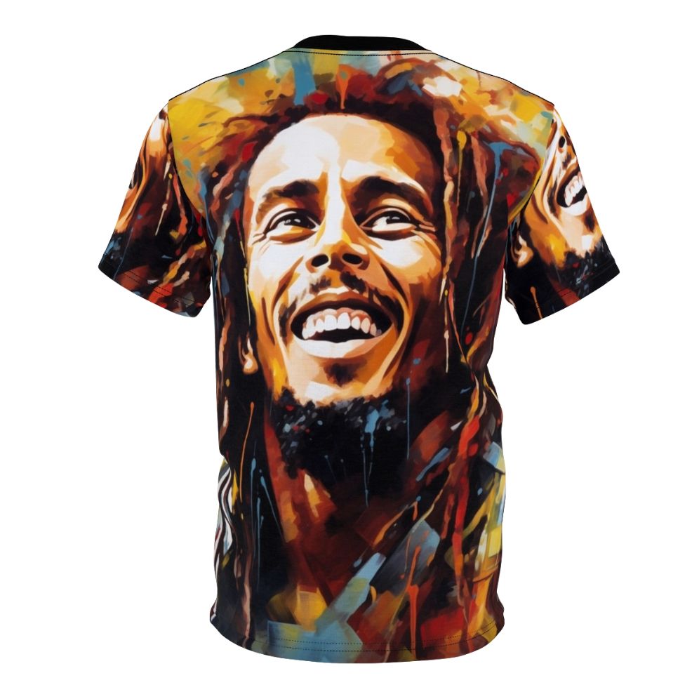 Bob Marley-inspired artwork printed on a high-quality t-shirt - Back