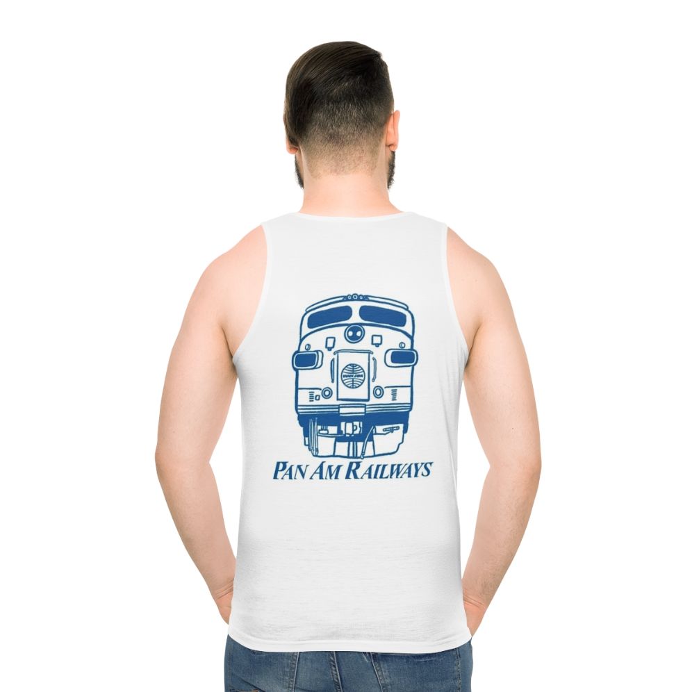 Vintage-inspired Pan Am Railways unisex tank top - men back