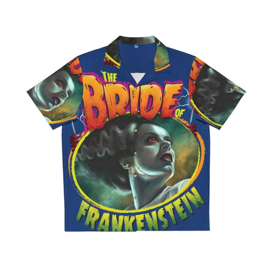 Bride of Frankenstein Hawaiian Shirt featuring the classic horror icon