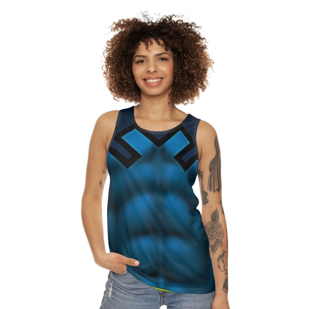 Blue Beetle superhero comic art graphic tee - women