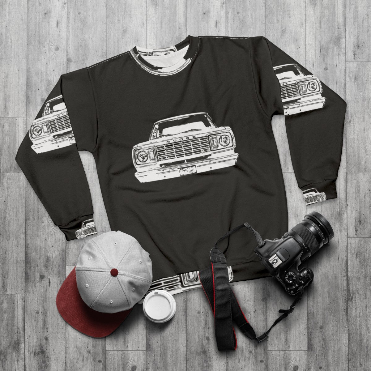 Classic Muscle Truck Sweatshirt - flat lay