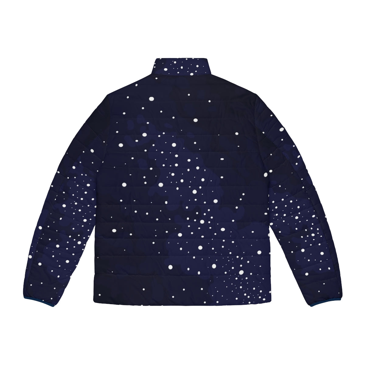 Starry night sky puffer jacket with milky way galaxy and stars - Back