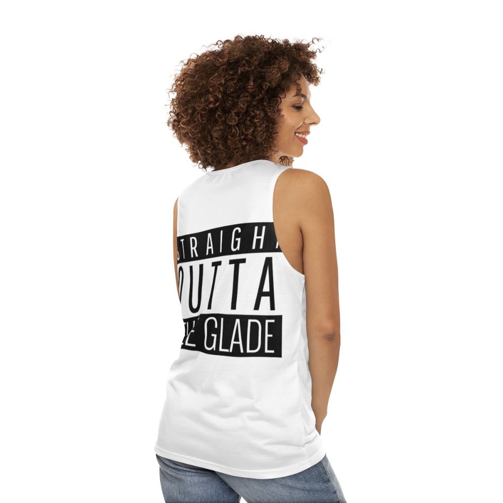 Straight Outta Belle Glade Florida Unisex Tank Top - women back