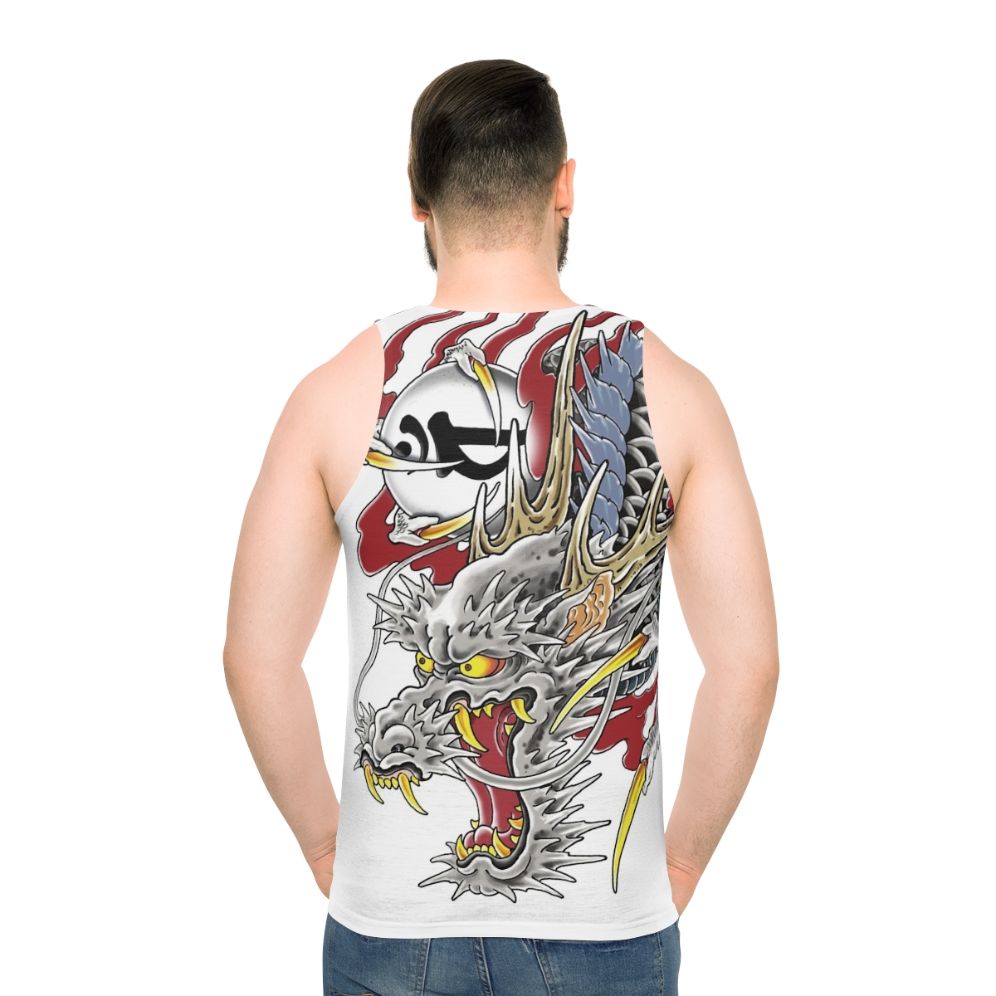 Kazuma Kiryu Dragon Tattoo Unisex Tank Top - men back