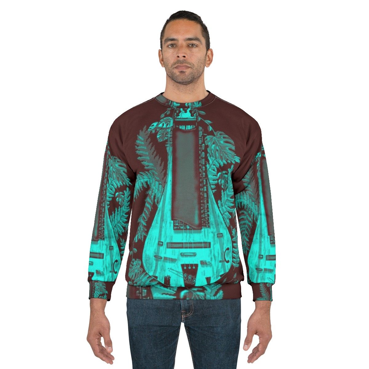 Dawnlight Hurdy Gurdy Sweatshirt featuring a modern design for folk music enthusiasts - men