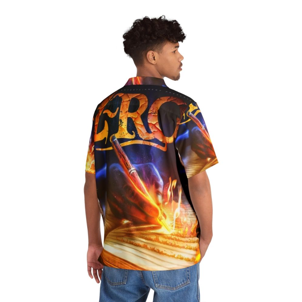 Pressure by Z Ro Hawaiian Shirt featuring portrait of rap artist Z Ro - People Back