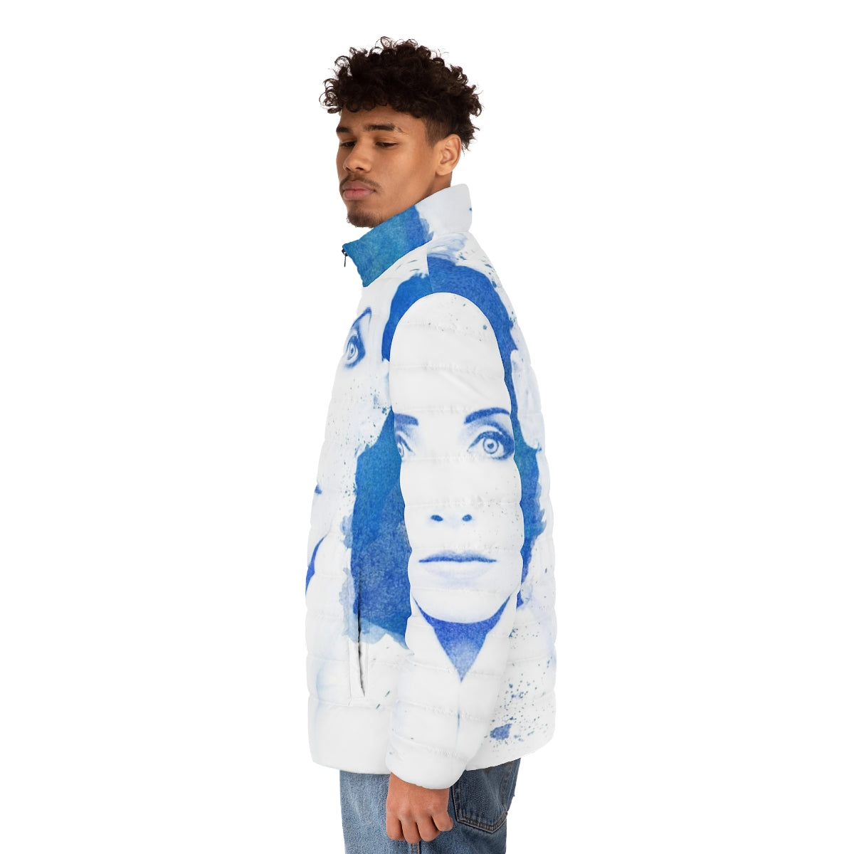 Anni Lennox Watercolor Puffer Jacket for Women - men side left