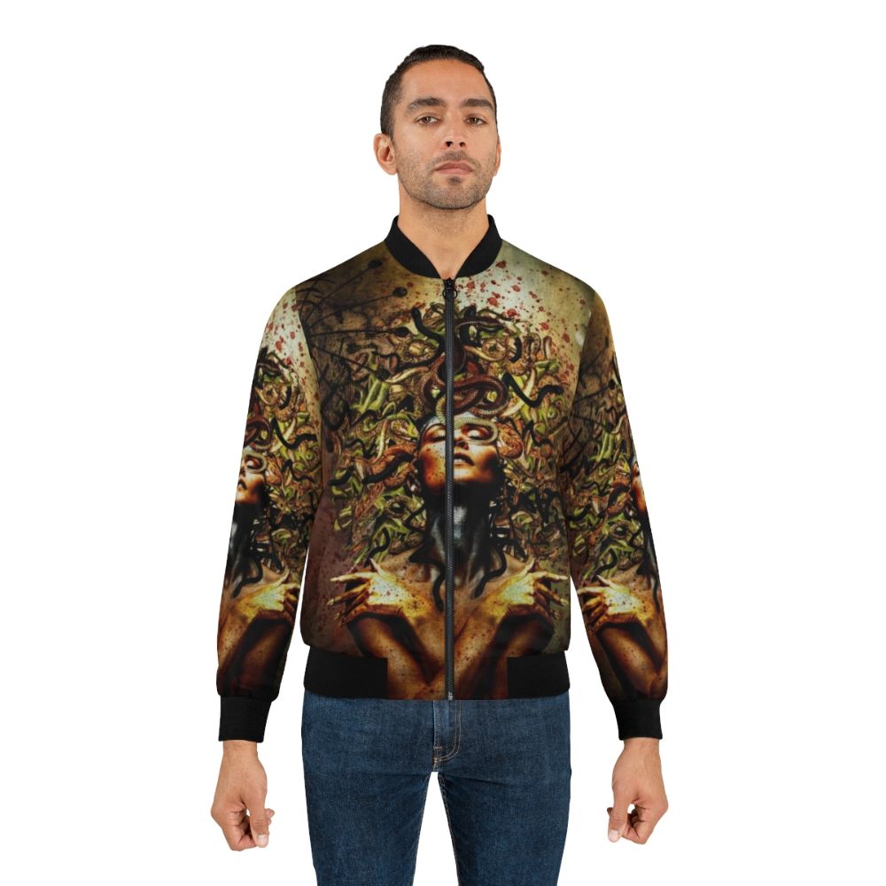 Medusa-inspired surrealist bomber jacket with snake motifs - Lifestyle