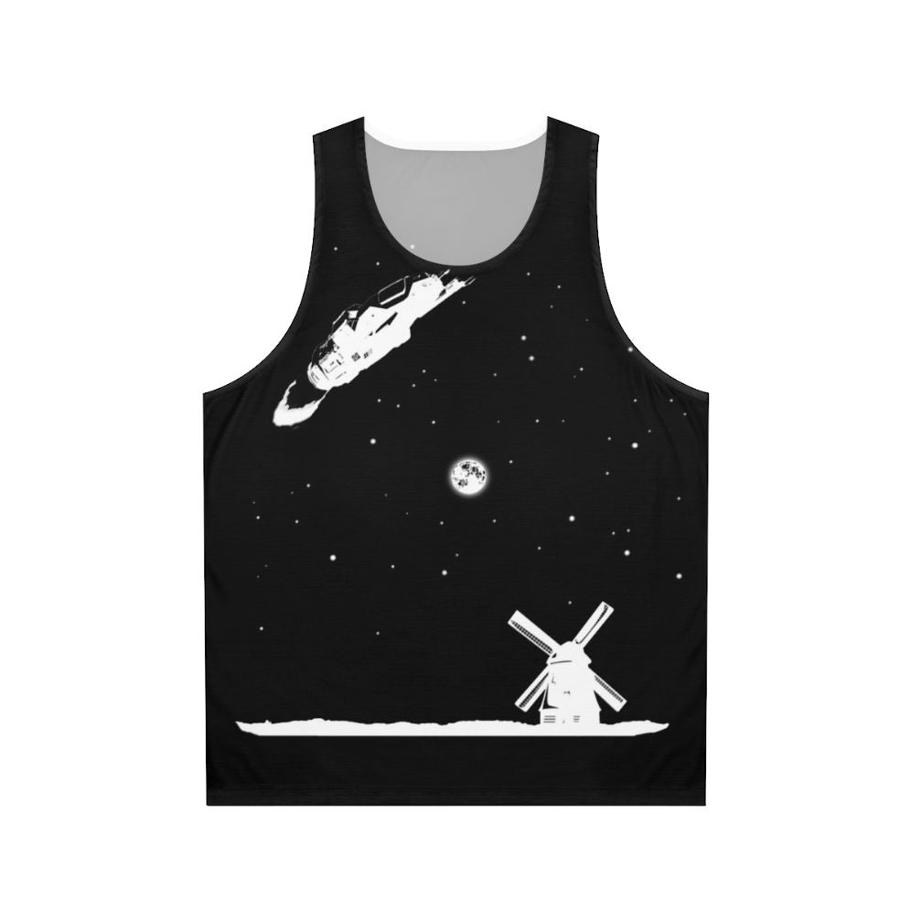 Unisex Rocinante2 sci-fi tank top with windmill design