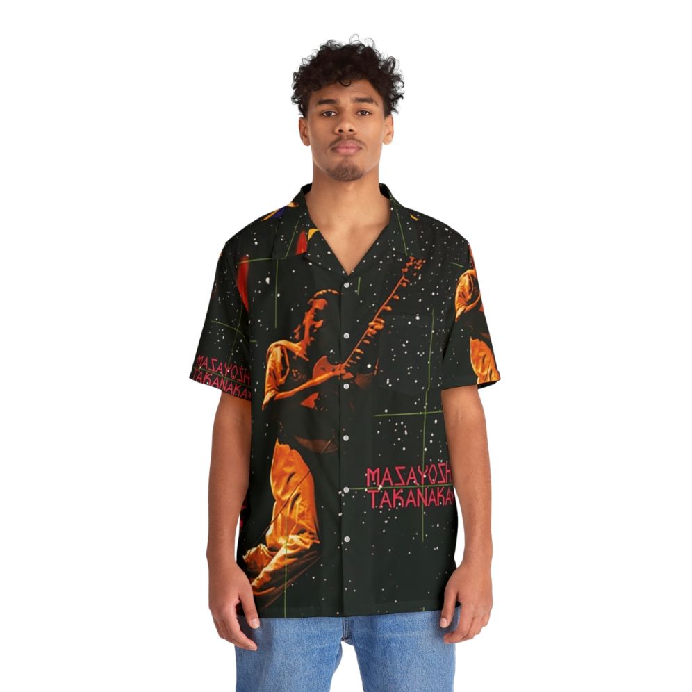 Vintage 1980s Hawaiian shirt with Masayoshi Takanaka "Finger Dancin'" album cover art - People Front