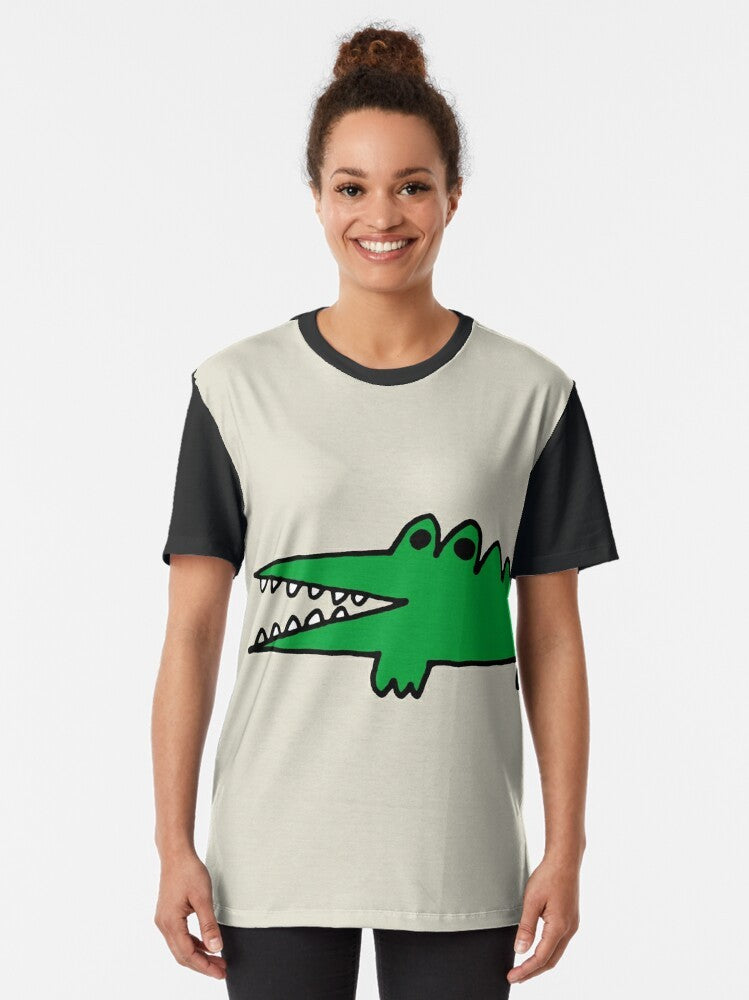 Alligator graphic t-shirt with the text "Big Challenges" - Women